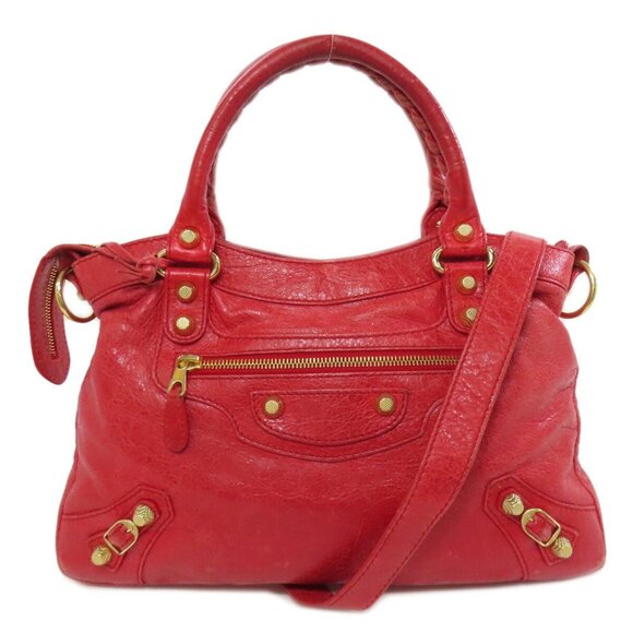 BALENCIAGA Red Leather Bag - Picture 1 of 11